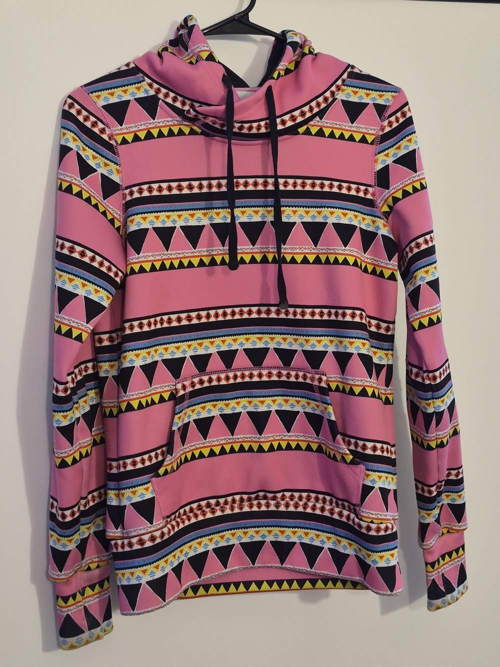 Billabong Pink Aztec Stripe Pullover Hoodie